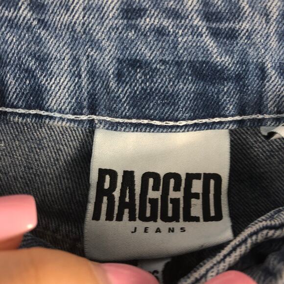 Ragged Priest Plaid Jeans Medium Wash Sz. 26 - Picture 7 of 11